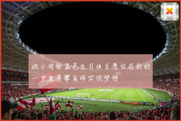 祝小将徐嘉邑生日快乐愿你在新的一岁里勇攀高峰实现梦想